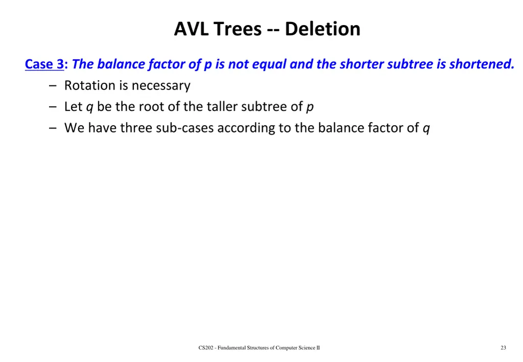 avl trees deletion 5