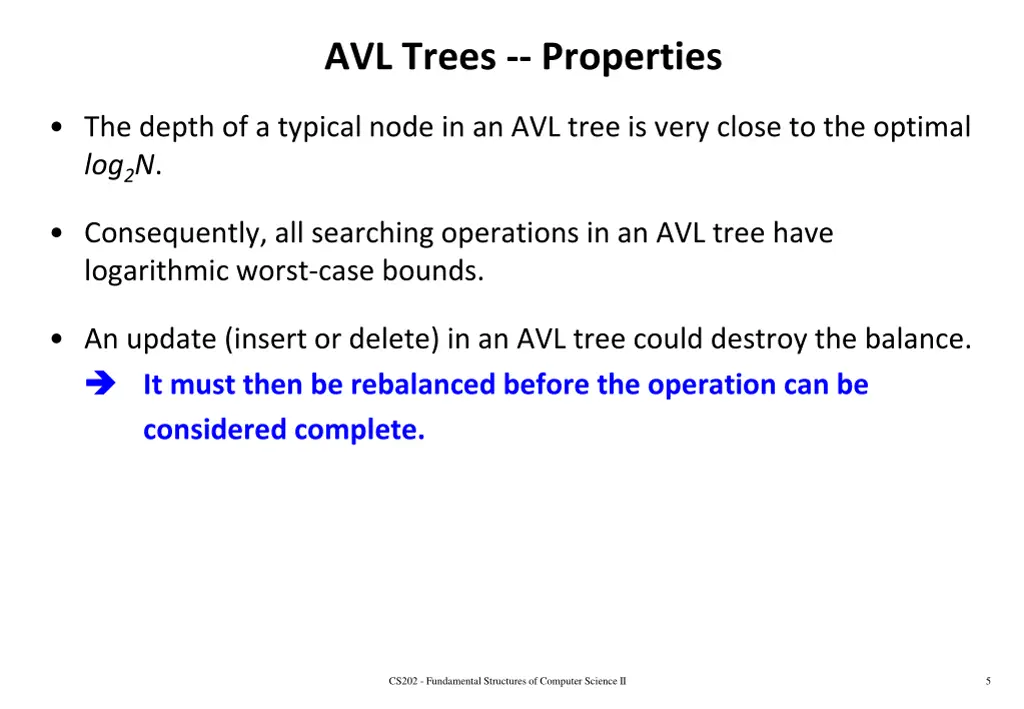 avl trees properties