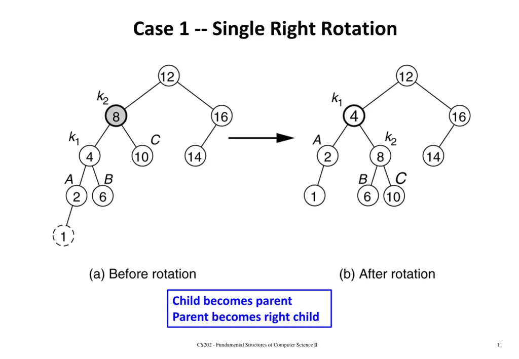 case 1 single right rotation 1