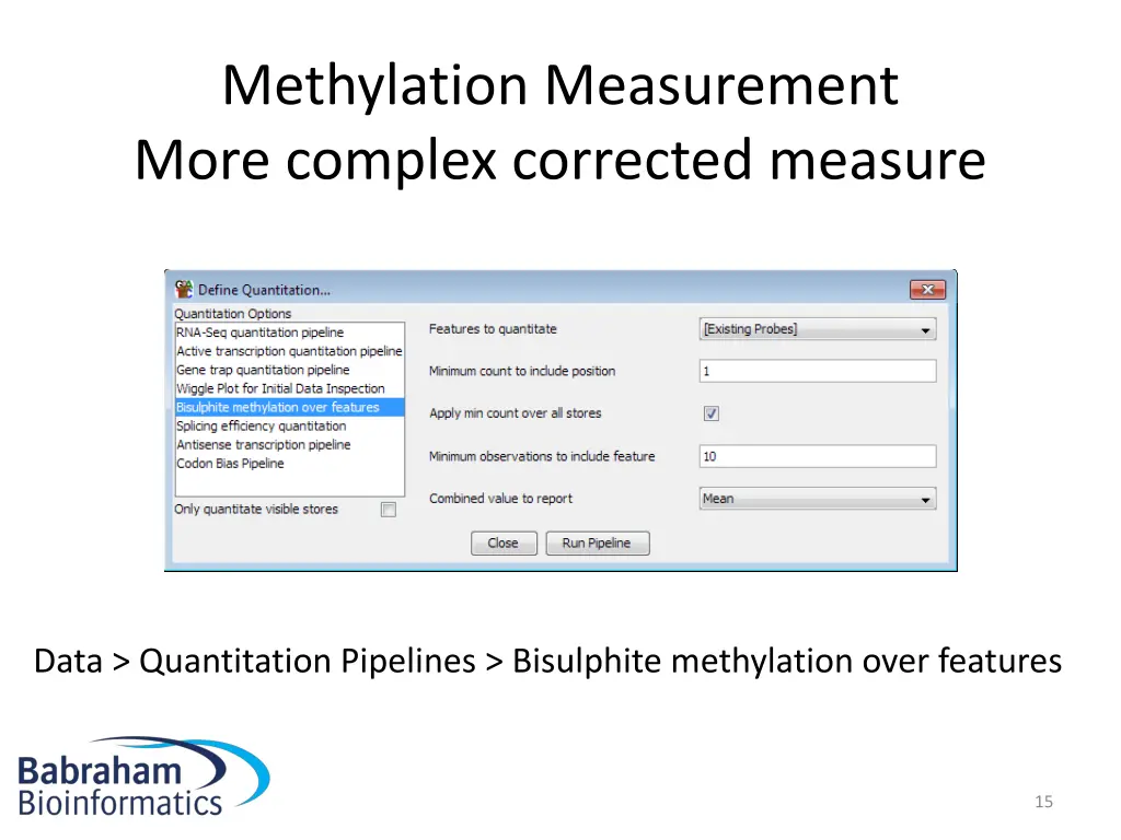 methylation measurement more complex corrected