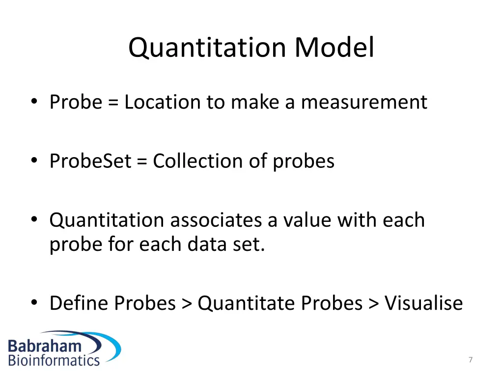 quantitation model