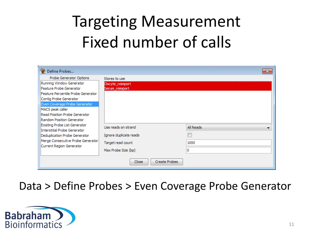 targeting measurement fixed number of calls