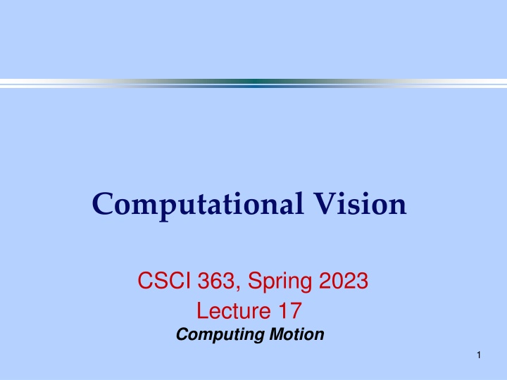 computational vision