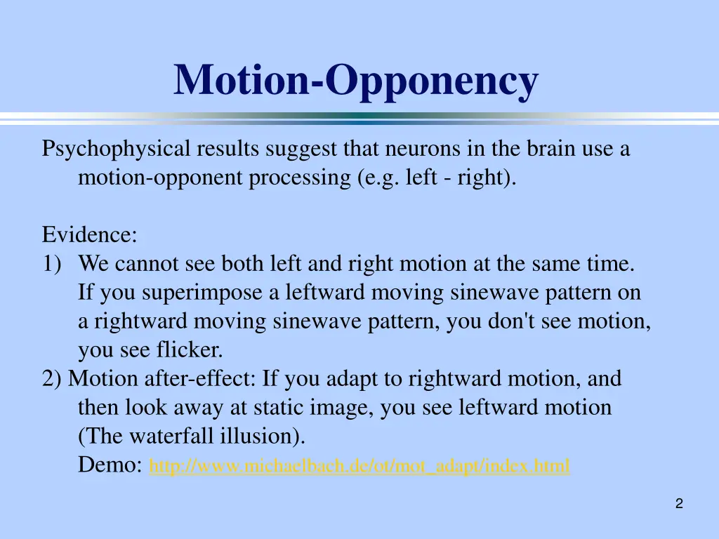 motion opponency