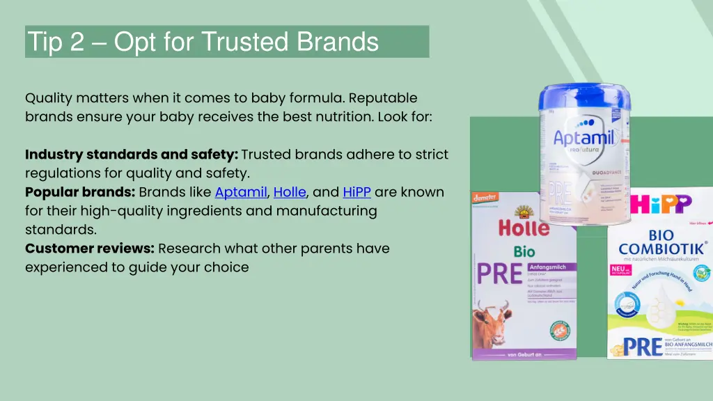 tip 2 opt for trusted brands