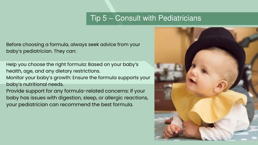 tip 5 consult with pediatricians