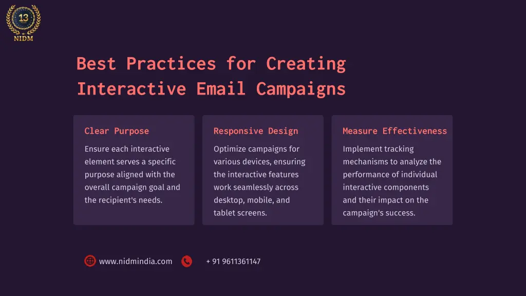 best practices for creating interactive email