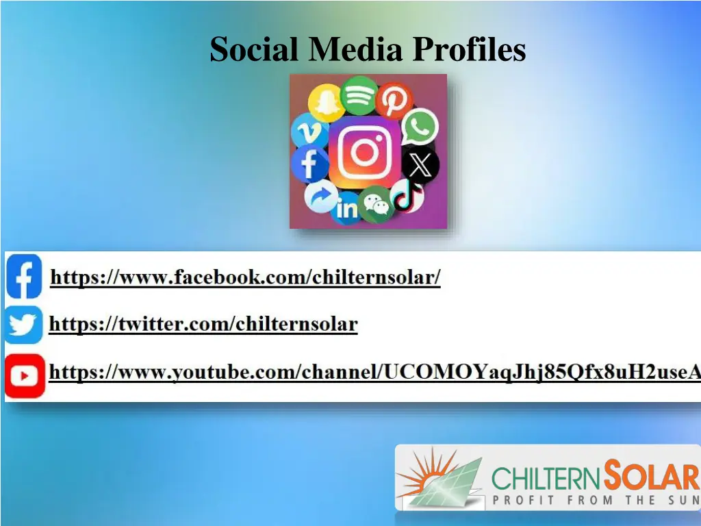 social media profiles