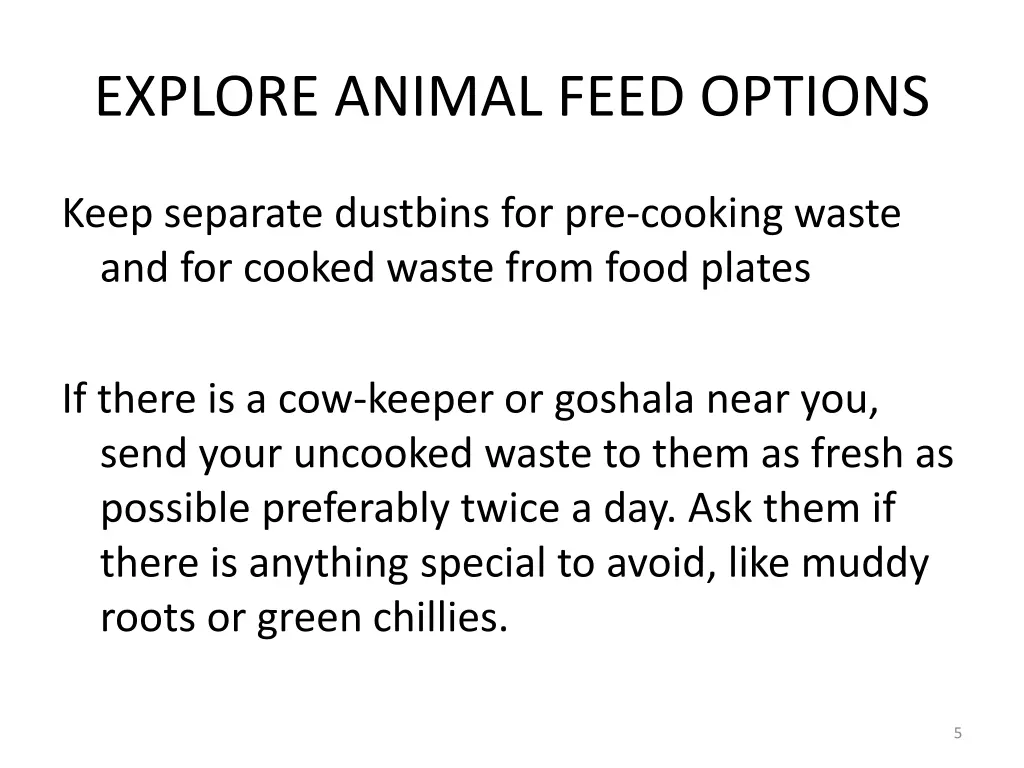 explore animal feed options