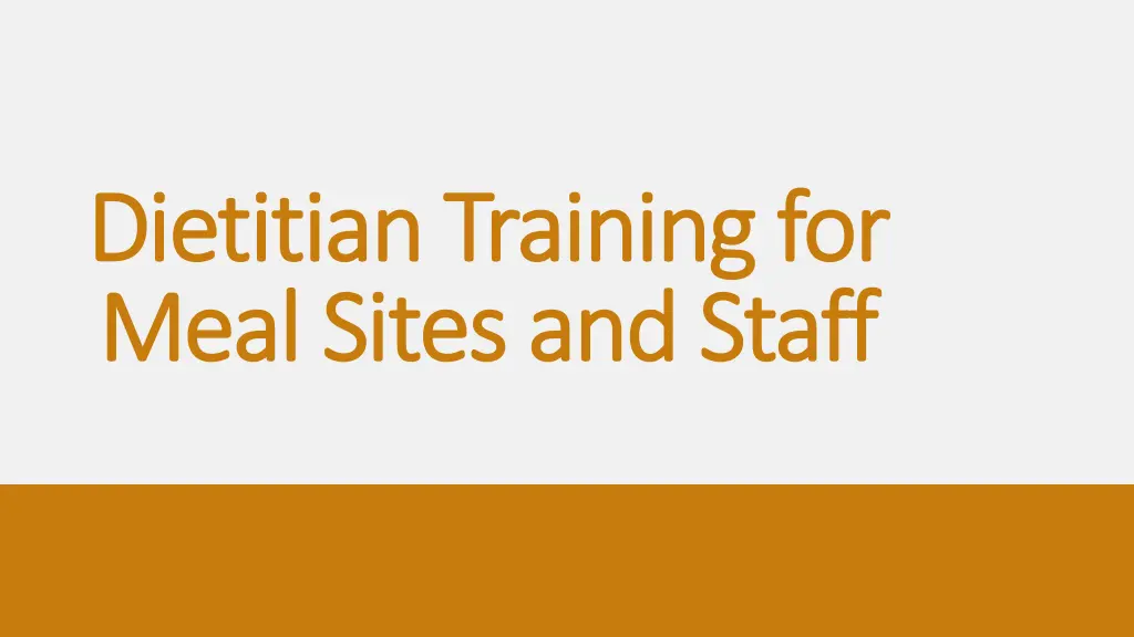 dietitian training for dietitian training
