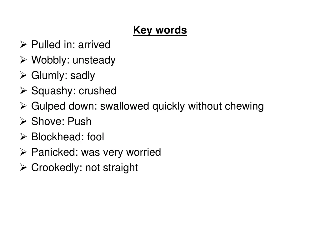 key words