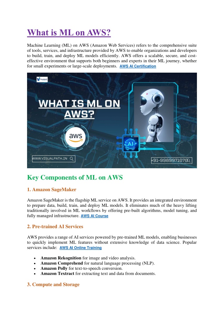 what is ml on aws