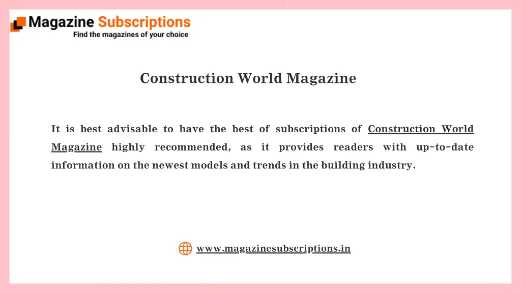 construction world magazine