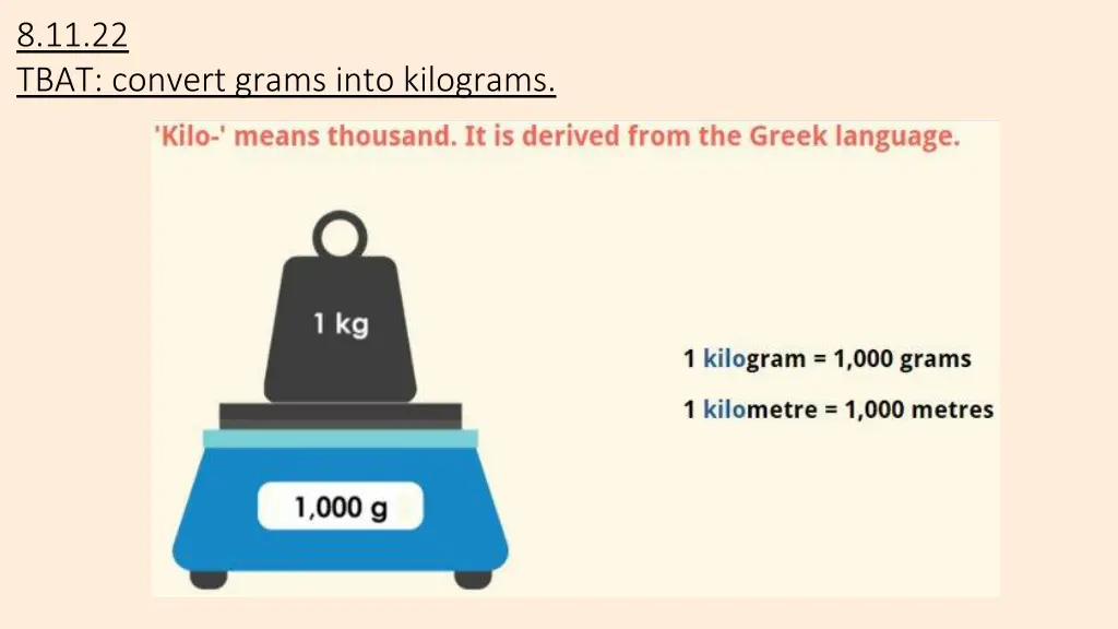 8 11 22 tbat convert grams into kilograms 3