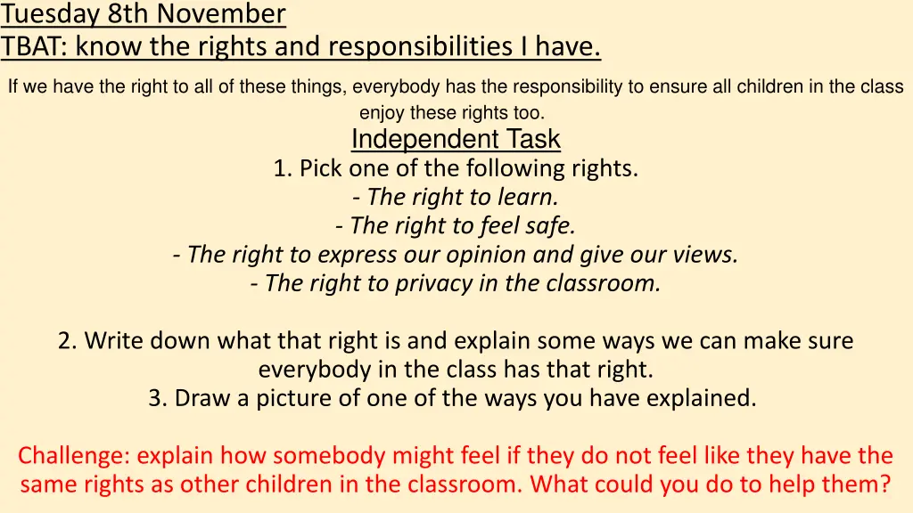 tuesday 8th november tbat know the rights 6