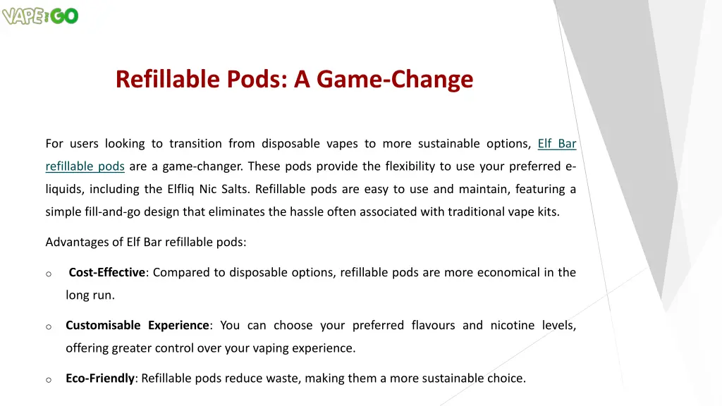 refillable pods a game change