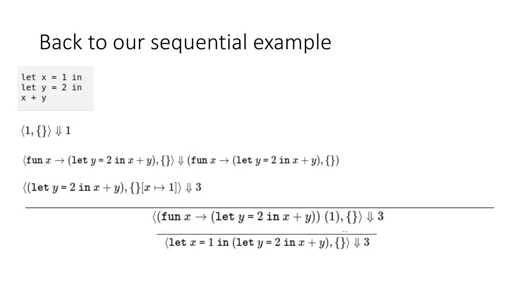 back to our sequential example