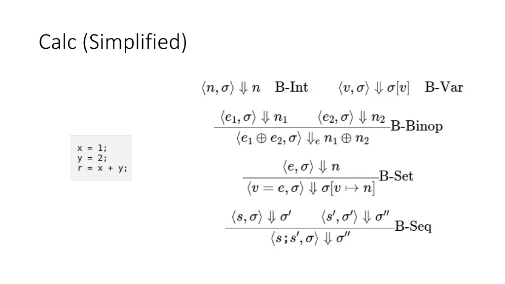 calc simplified