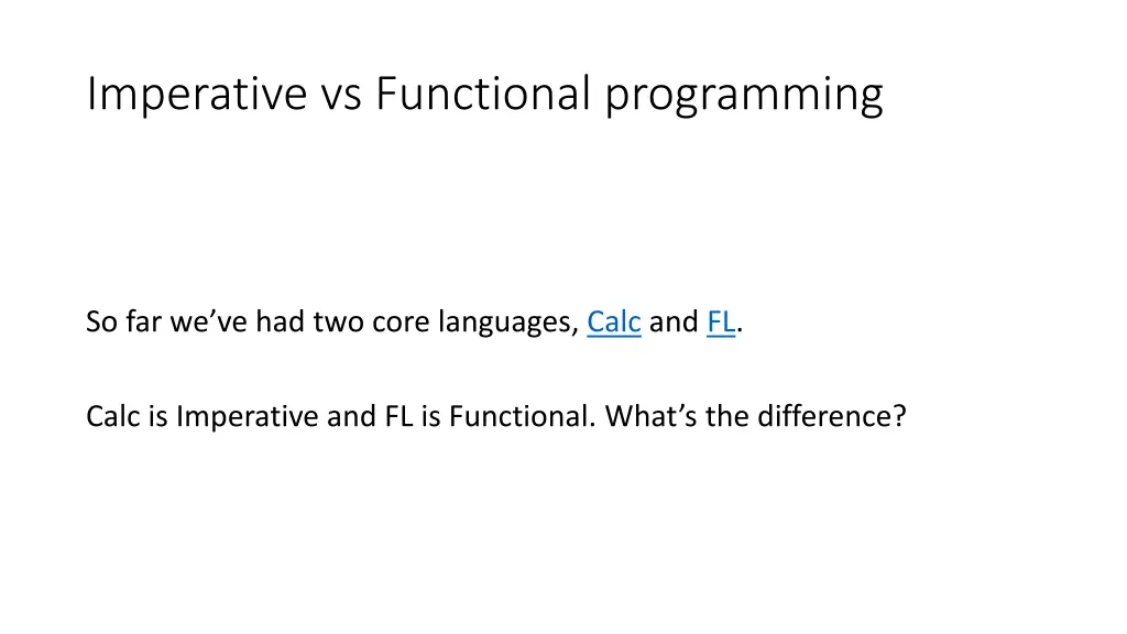 imperative vs functional programming