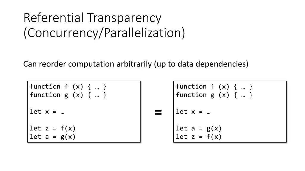 referential transparency concurrency