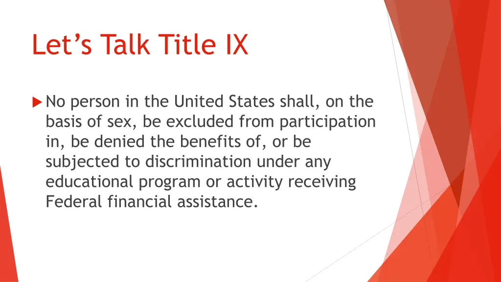 let s talk title ix