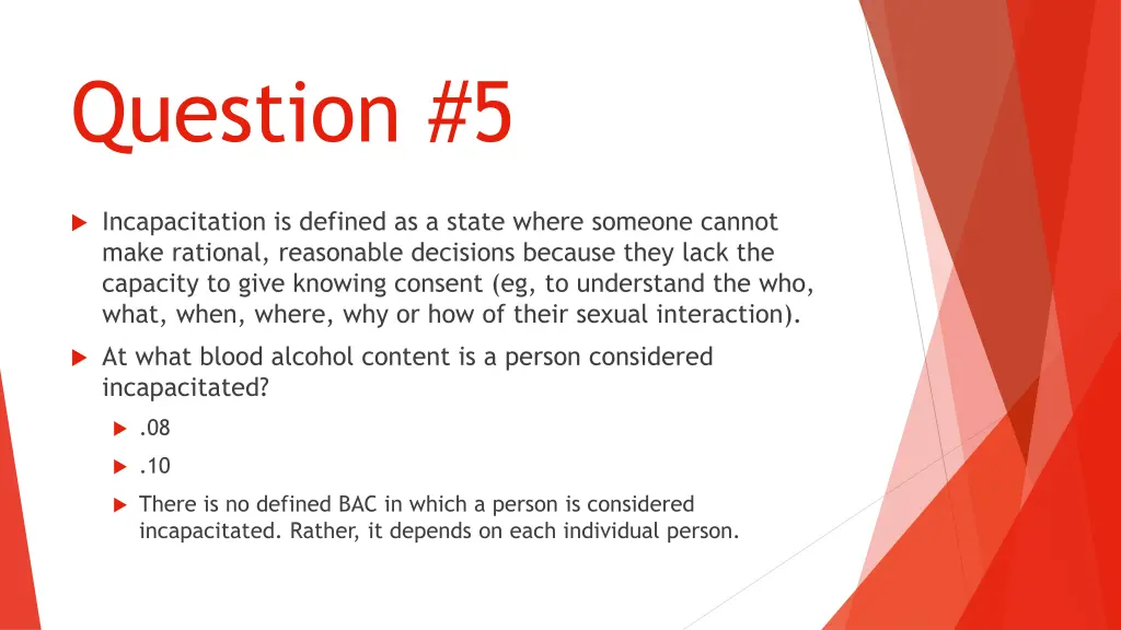 question 5