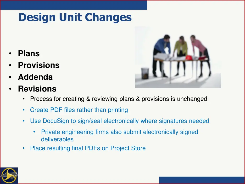 design unit changes