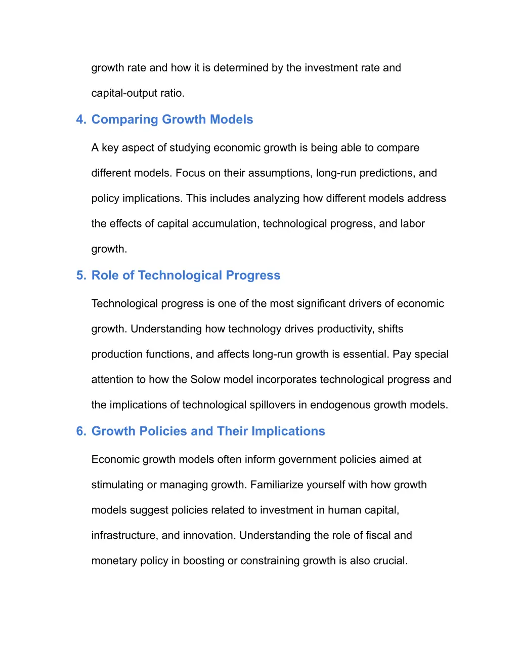 growth rate and how it is determined