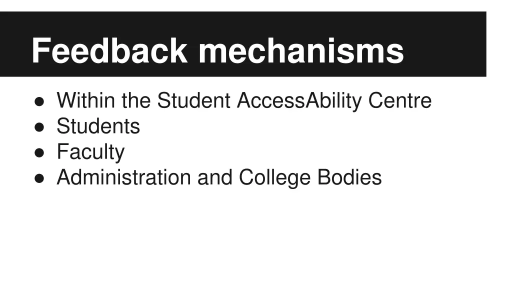 feedback mechanisms