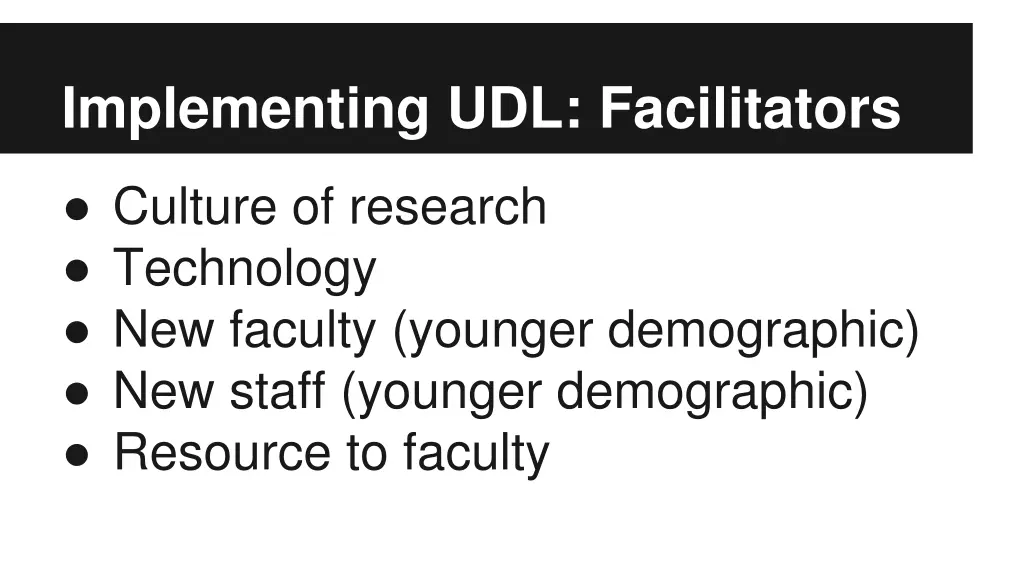 implementing udl facilitators 1