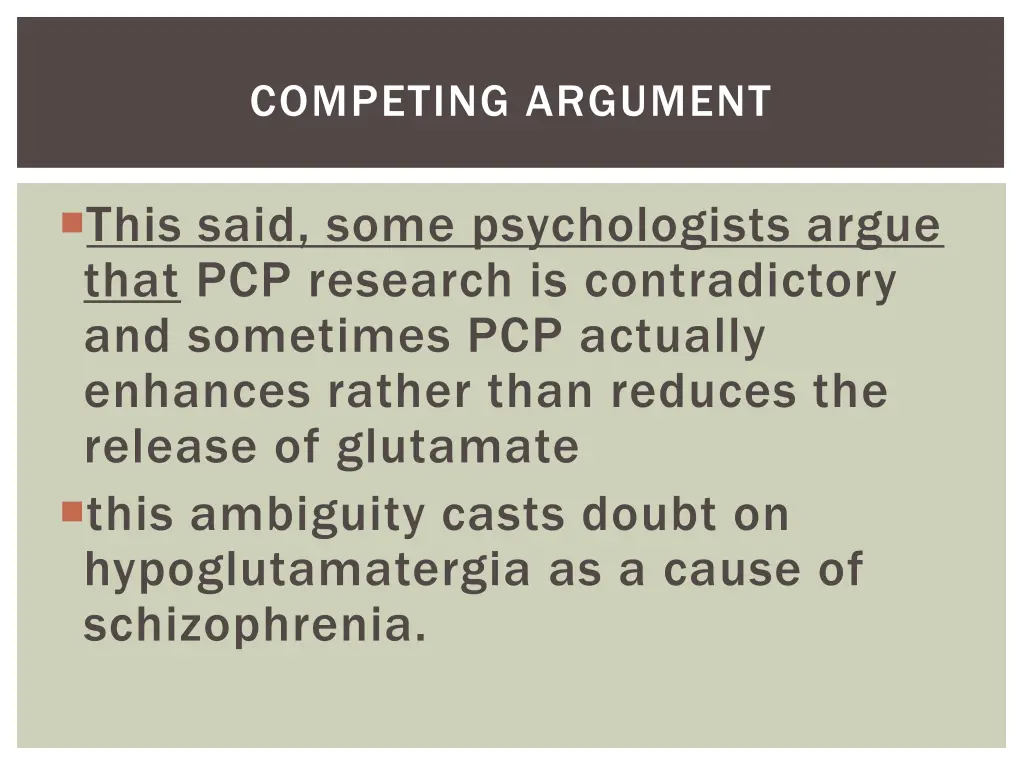 competing argument