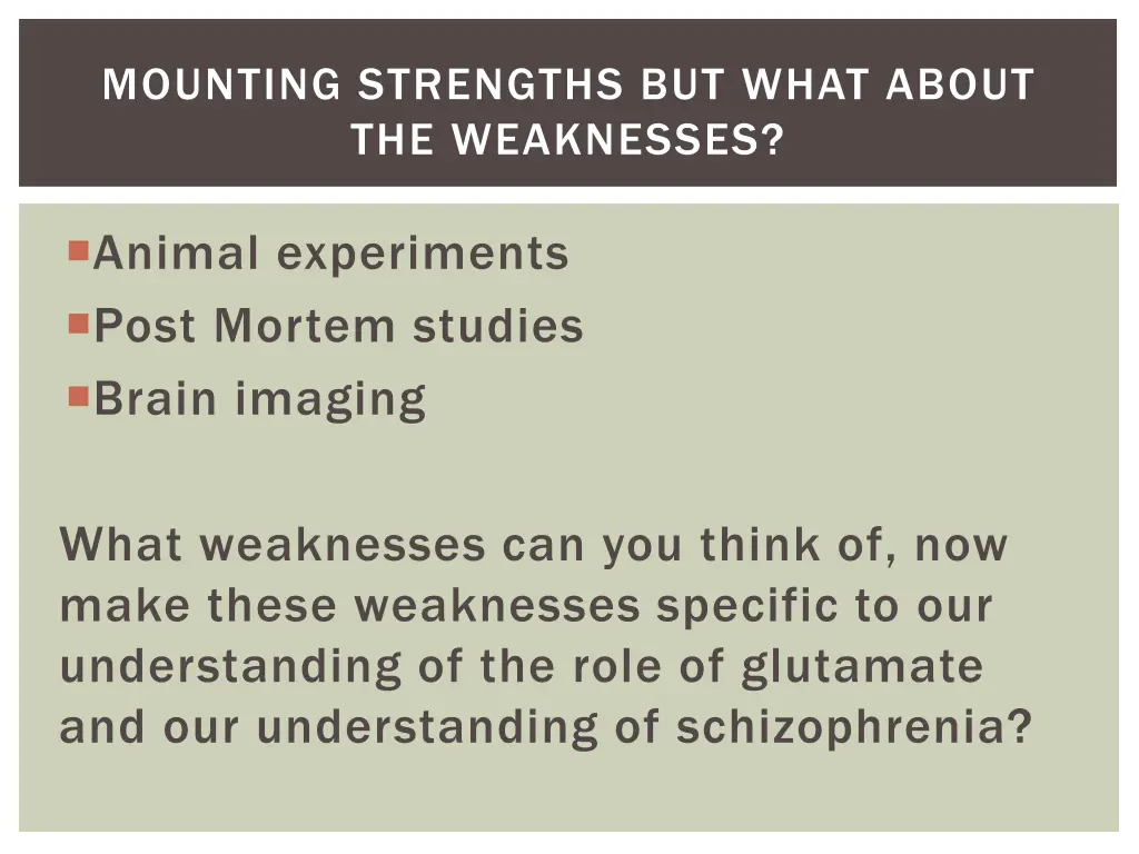 mounting strengths but what about the weaknesses