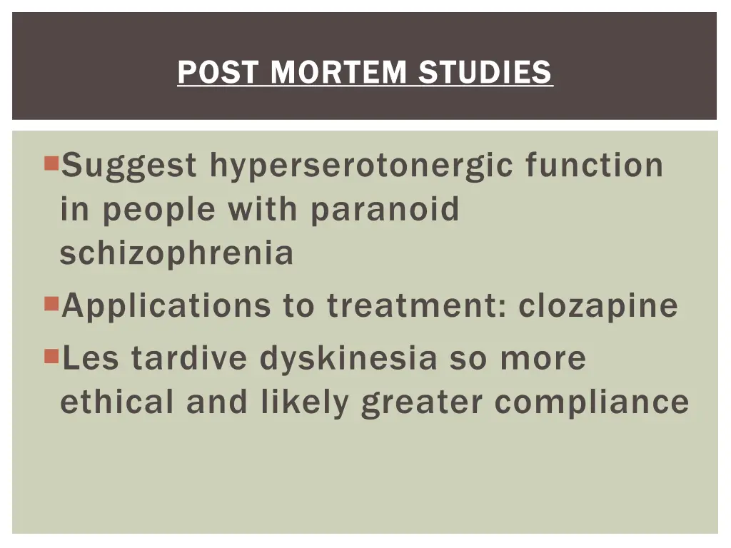 post mortem studies post mortem studies