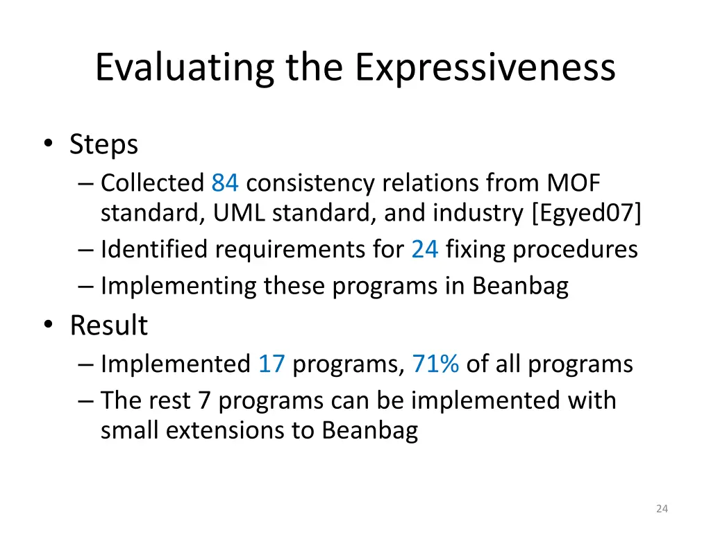 evaluating the expressiveness