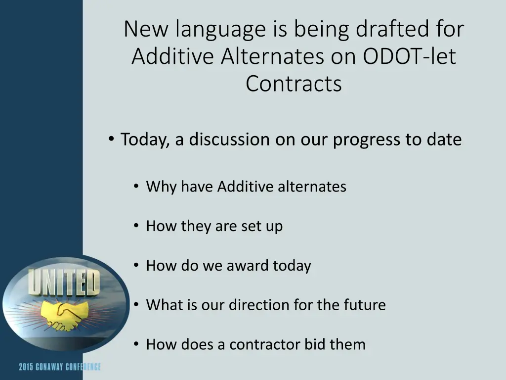 new language is being drafted for additive