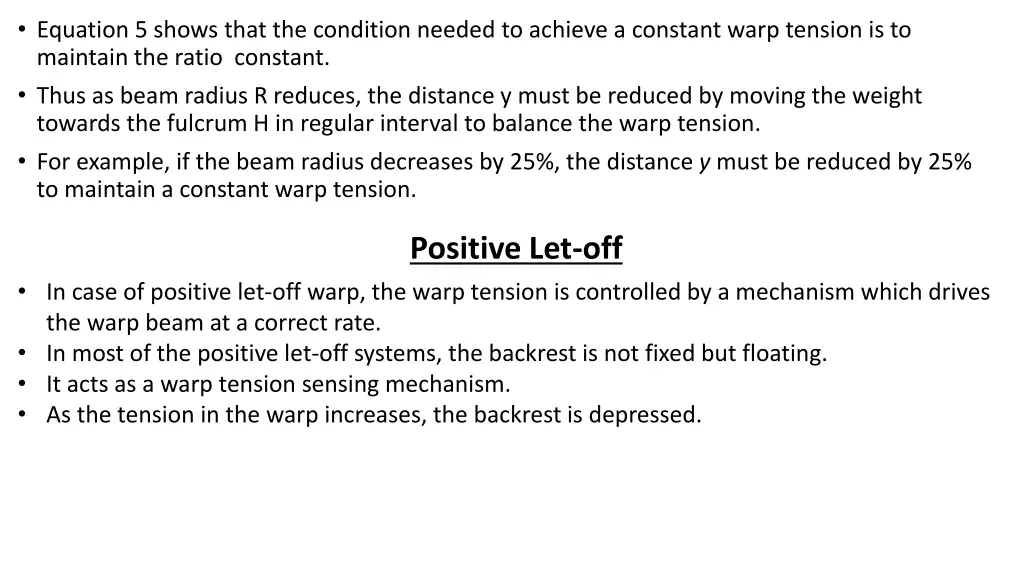 equation 5 shows that the condition needed