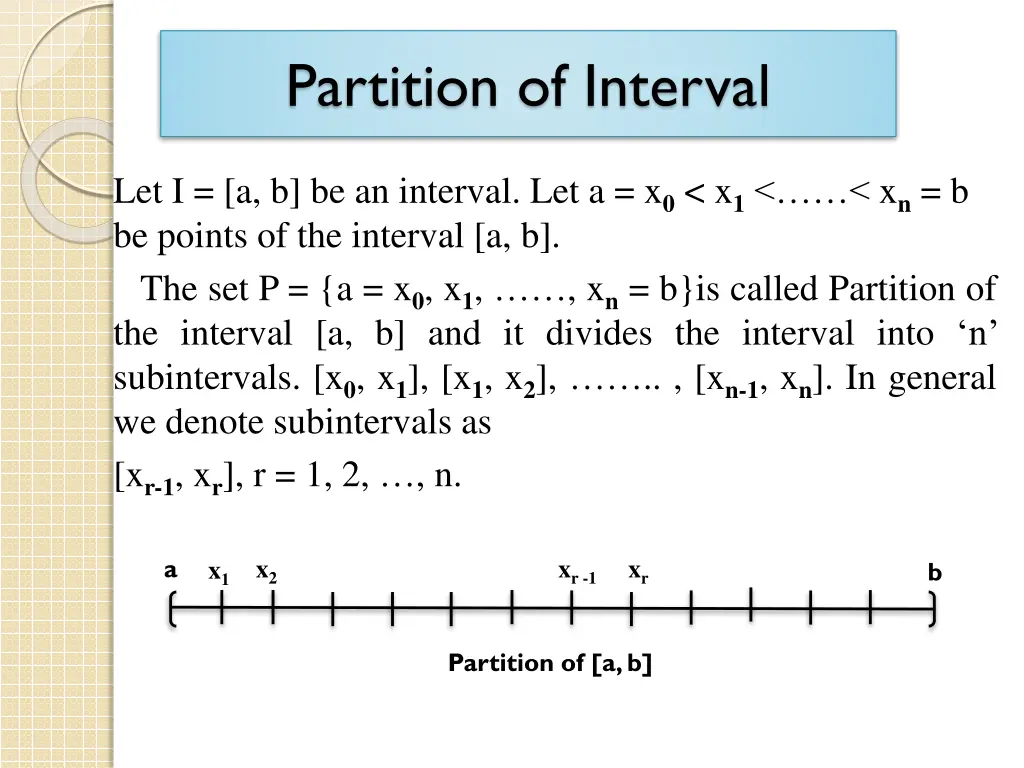 partition of interval