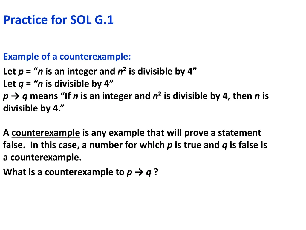 practice for sol g 1 3