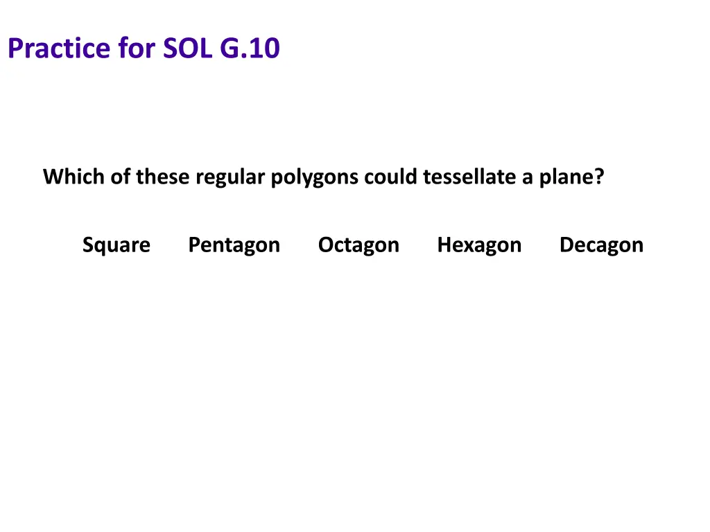 practice for sol g 10