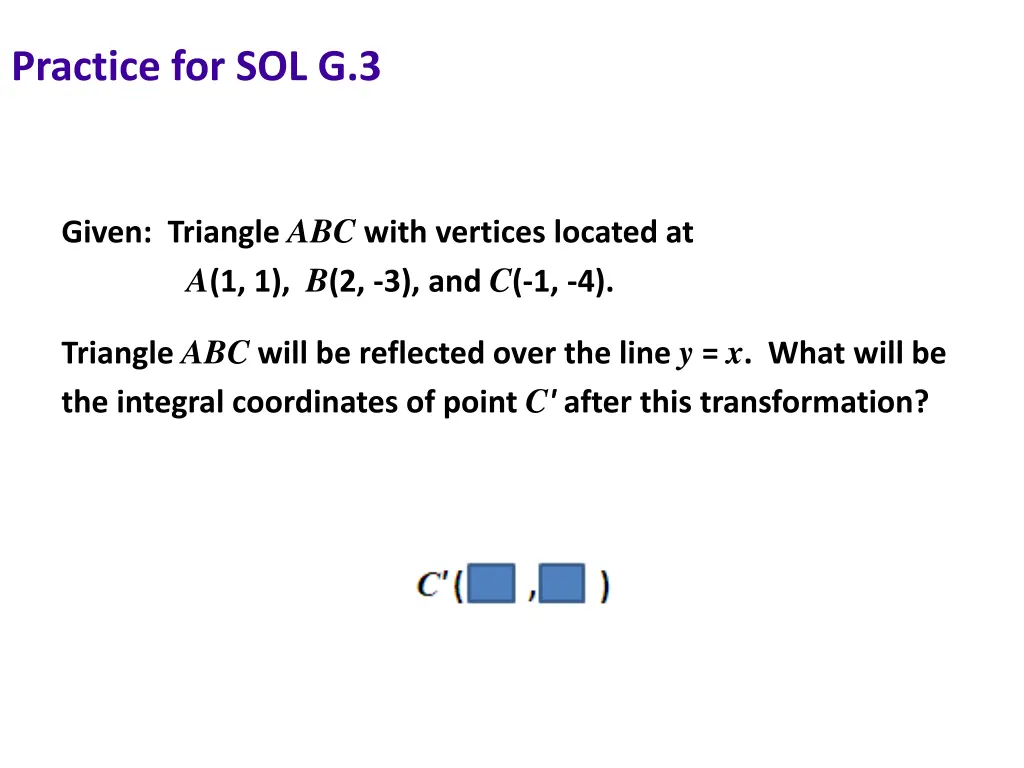 practice for sol g 3 3