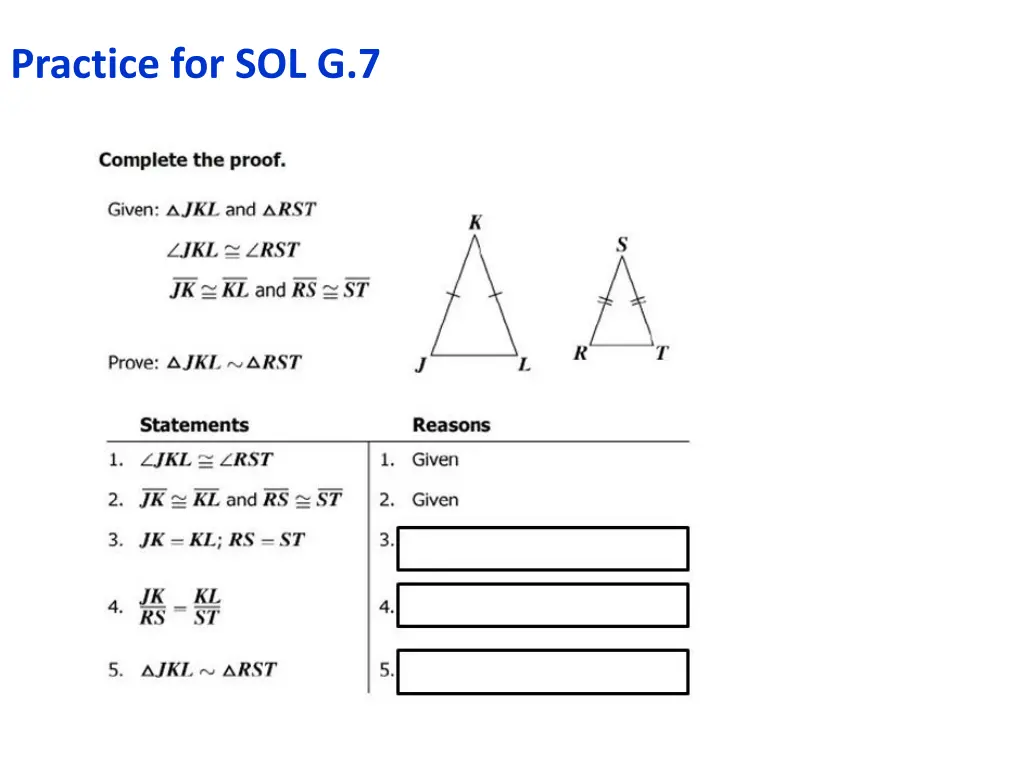 practice for sol g 7 1