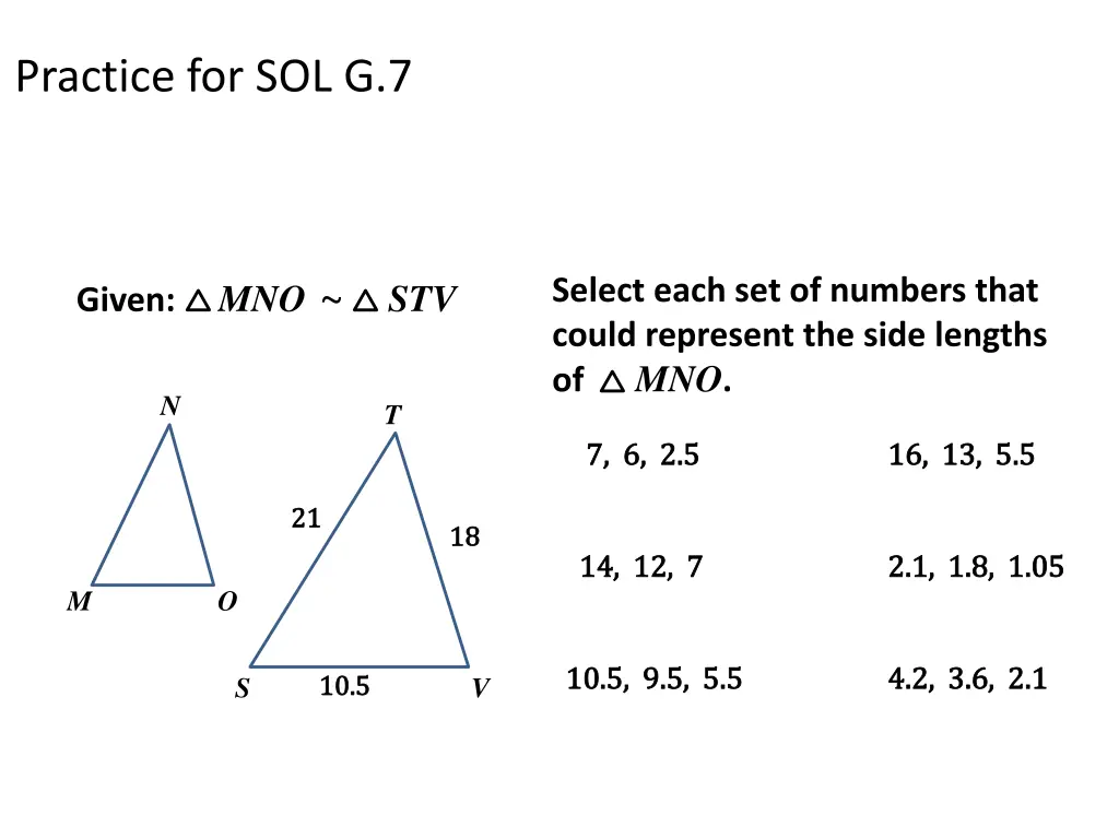 practice for sol g 7 3