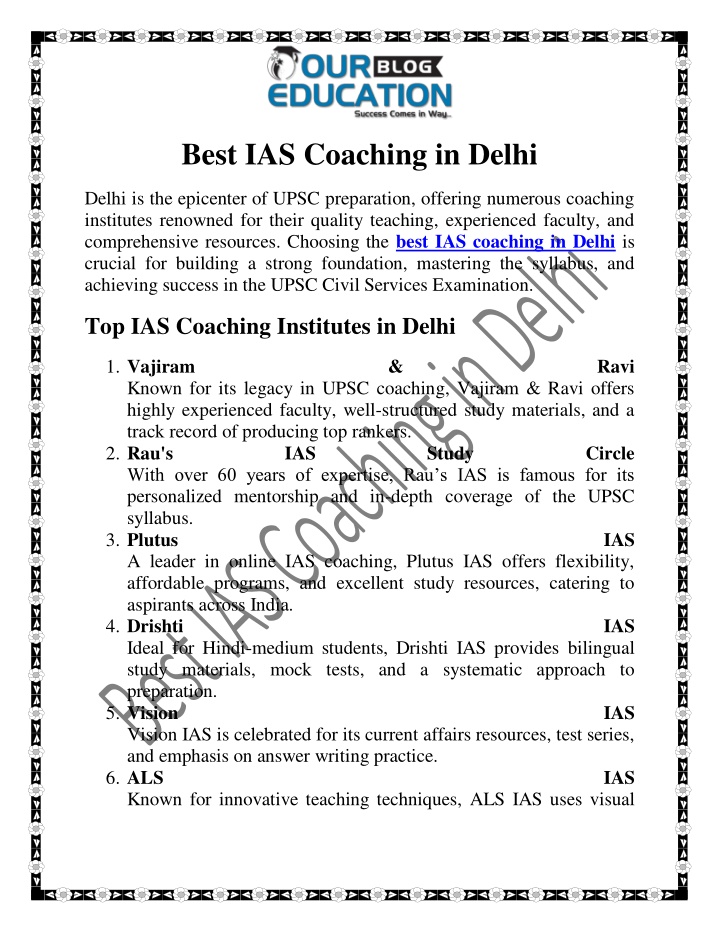 best ias coaching in delhi