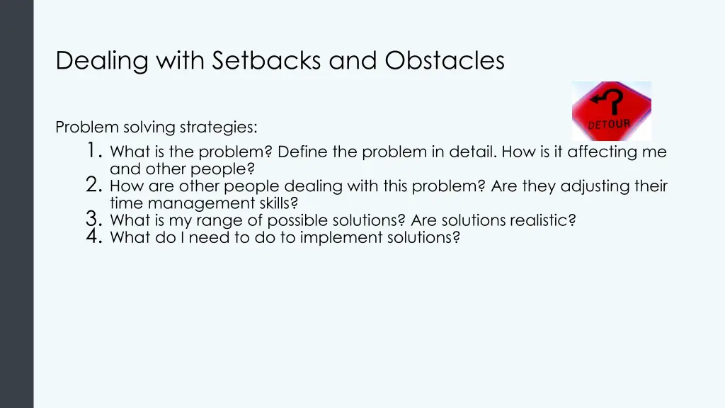 dealing with setbacks and obstacles