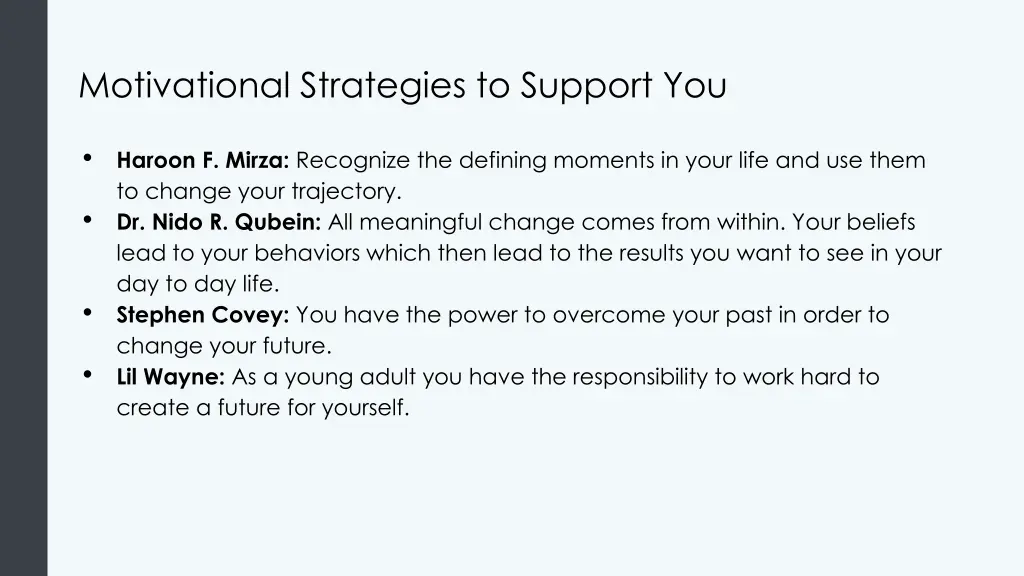 motivational strategies to support you