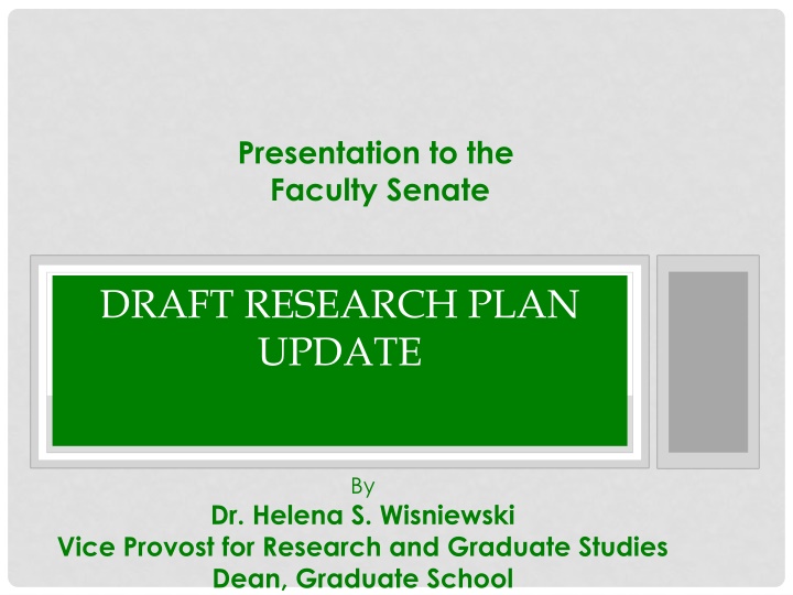 presentation to the faculty senate