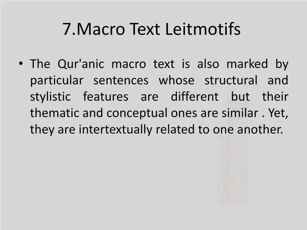 7 macro text leitmotifs