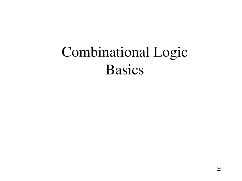 combinational logic basics