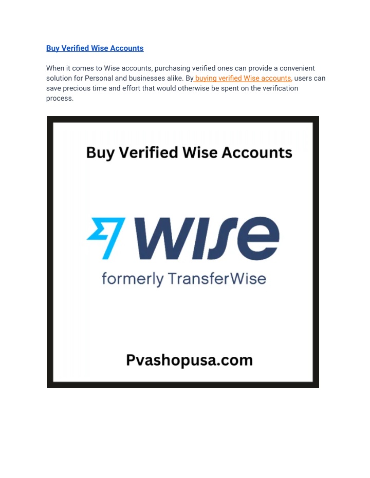 buy verified wise accounts