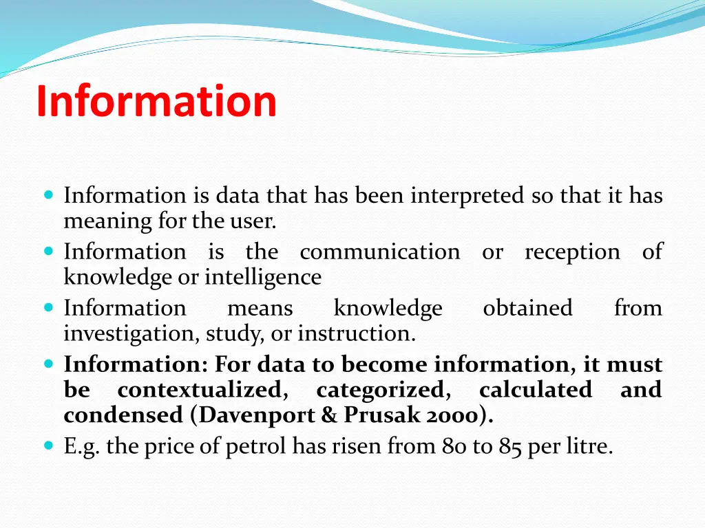 information